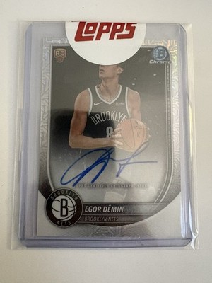 2025-26 Bowman Egor Demin Rookie Auto Mojo Parallel Redemption Nets