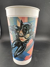 Catwoman Batman Returns 1992 DC Vintage McDonald's Coke Plastic Cup Pfeiffer