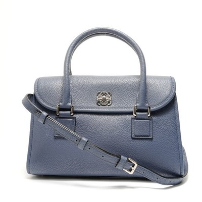 Authentic LOEWE Anagram Alamo 2WAY Shoulder Bag blue  WS28913