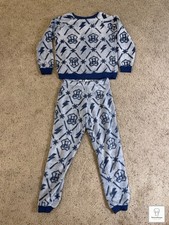Harry Potter Pajama Set Womens S Blue Fleece Hogwarts Lightning Winter Lounge
