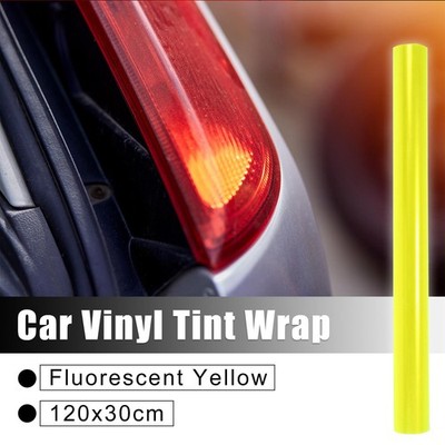 Auto Vinyl Luft Tönungsfolie Ersatz 30x120cm 12x47 Zoll Fluoreszierende Gelb