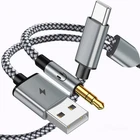 USB C to 3.5Mm Aux Cable with Charger, 2 in 1 USB C to 3.5Mm Car Stereo Aux Cabl