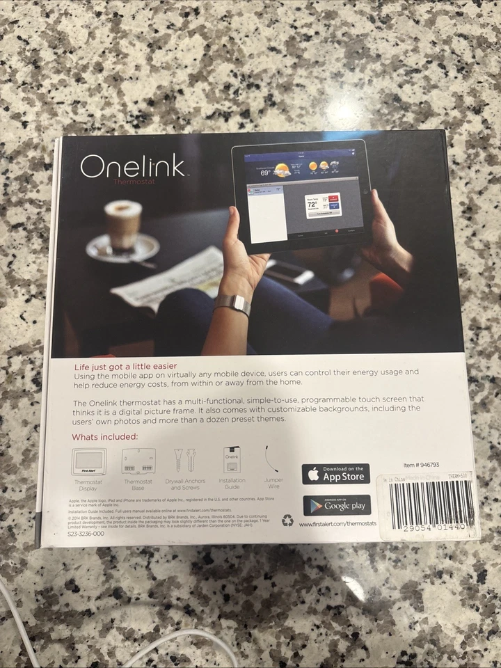 First Alert Onelink Touchscreen Wi-Fi Thermostat-Therm - 500. NEW SEALED - Image 3 of 4
