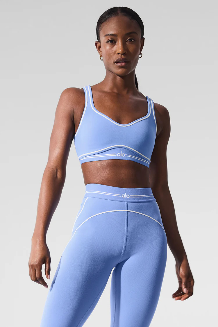 Alo Yoga Airbrush Heart Throb Bra & High-Waist Legging Set Activewear