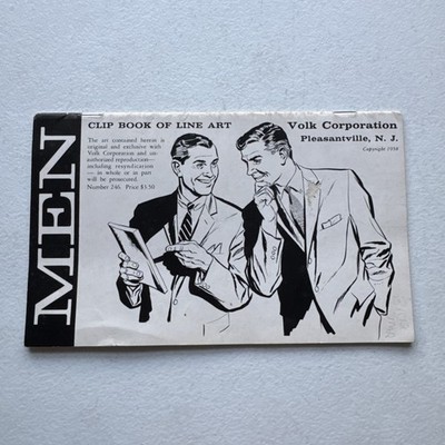 Volk Corporation 1958 Pleasantville, NJ. Clip Book Of Line Art  Men 