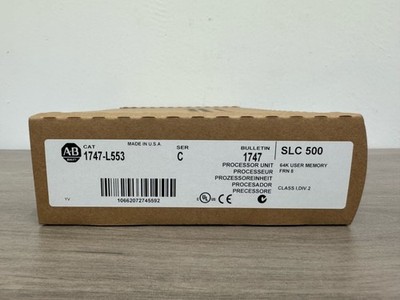 ew Factory Sealed AB 1747-L553 SER C SLC500 5/05 CPU Processor Unit 1747L553