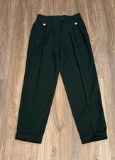 Vintage Escada forest green women  s Pleat front pant size 38