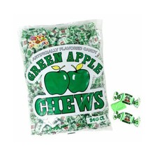 Albert's Chews 240 Count Candy- Green Apple - pack of 1 bag