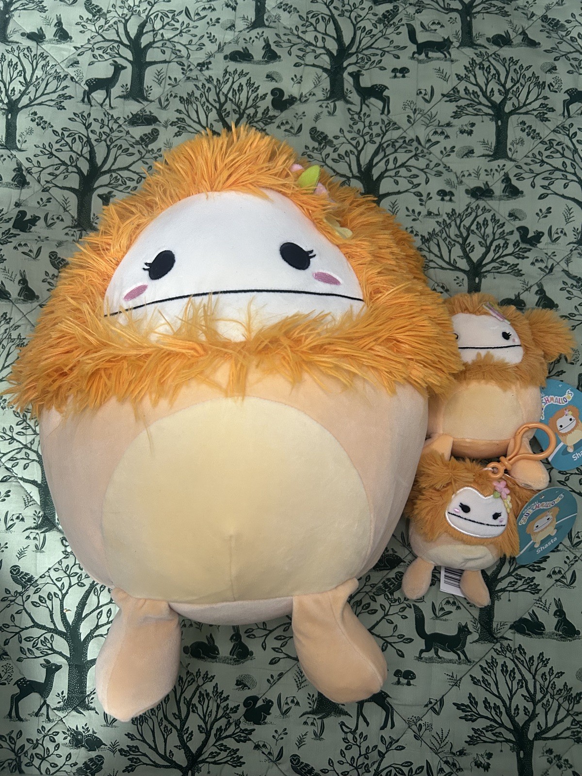 Shasta The Orange Bigfoot Squishmallows Set Of 3 Stuff Plush Bnwt 3.5 , 5 , 12 