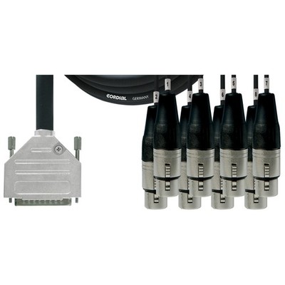 Cordial Economy Multicore D-Sub/XLRf 8-fach, Rean Stecker, 3 m - Analoge