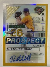 THATCHER HURD 2024 Panini Prospect Edition Gold Prizm Signatures /10 Yankees