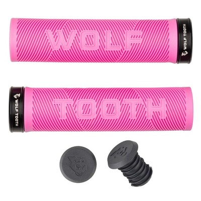 Paar Lenkergriffe Echo Lock-On Pink/Schwarz 484042004 Wolftooth Fahrrad MTB