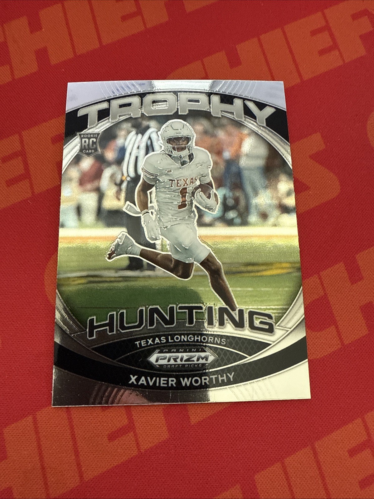 2024 Panini Prizm Draft Picks Xavier Worthy Trophy Hunting RC #TH-XWY Chiefs