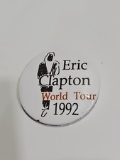 Eric Clapton World Tour 1992 pinback button 1.5"