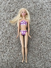 2001 MATTEL Barbie Palm Beach Doll / Always Dressed Swimsuit Pink Butterfly