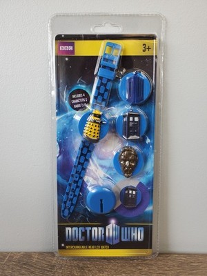 (BBC) Doctor Who Interchangeable Head LCD Watch (4 Characters) NEW