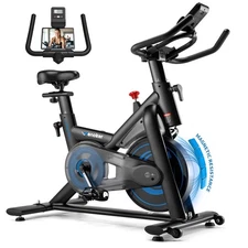 Wenoker Stationary Exercise Bike for Home Gym – Bluetooth App Compatible Indo...
