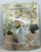 Needle Creations Macrame Craft Kit "Flowers" Sunflower Daisy Advanced Skill