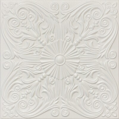 Home Decor Ceiling Tiles Glue Up R39W Victorian White Plain Pack/48(126.72sf)