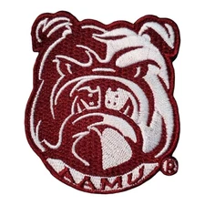 Alabama A&M University Bulldogs Vintage Style Patch. Embroidered. Iron On. 3"x3"