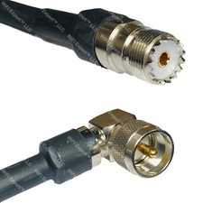 RFC400UF SO239 UHF Female to UHF MALE ANGLE Coaxial RF Cable USA-Ship Lot