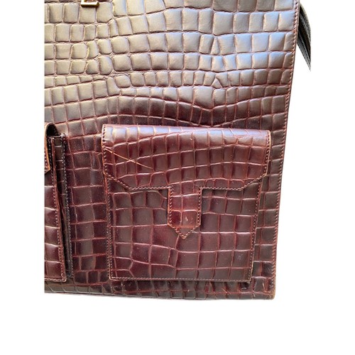 Bolso Grande Yves Saint Laurent Vintage Cuero Borgoña - Imagen 11 de 11