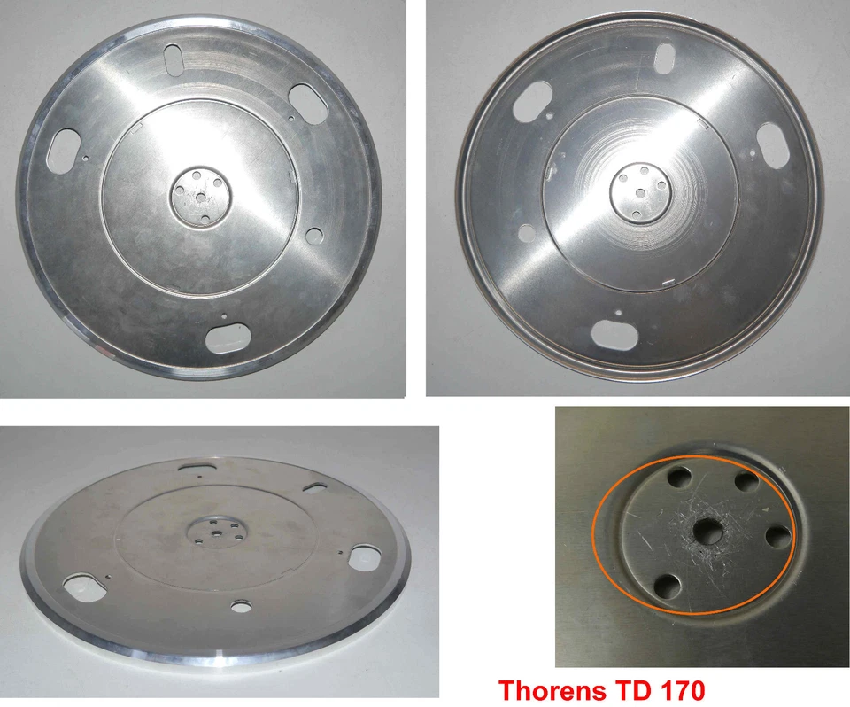 1 x plateau aluminium pour platine disque Thorens TD 170-1 - Photo 1/1
