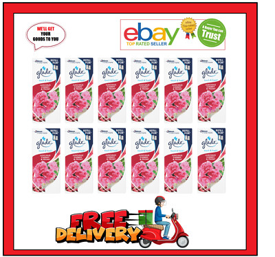 12 x 10ml Glade Touch N Fresh Refills Luscious Cherry & Peony.