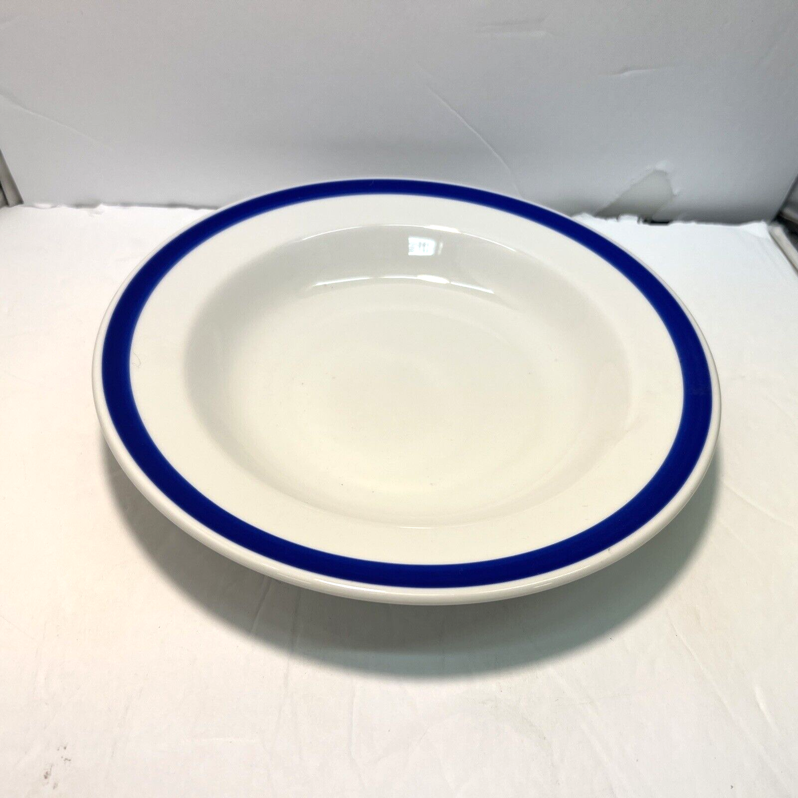 Crate & Barrel Diner Blue Rimmed Soup Bowl 8 ⅞” | eBay