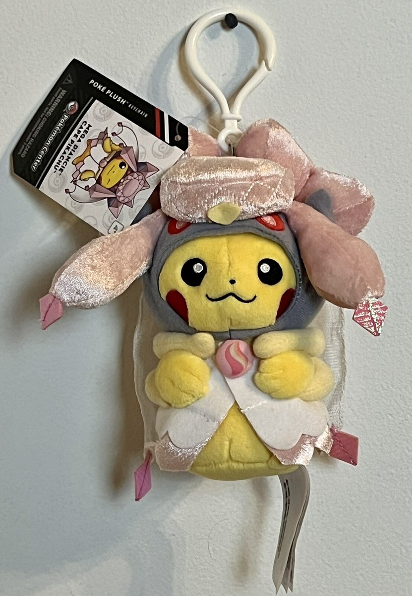 Pokemon Center Plush Key Chain Mega Diancie Cape Pikachu Cartoon