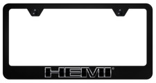 Mopar Hemi Chrome Logo Black Polycarbonate License Plate Frame Official Licensed