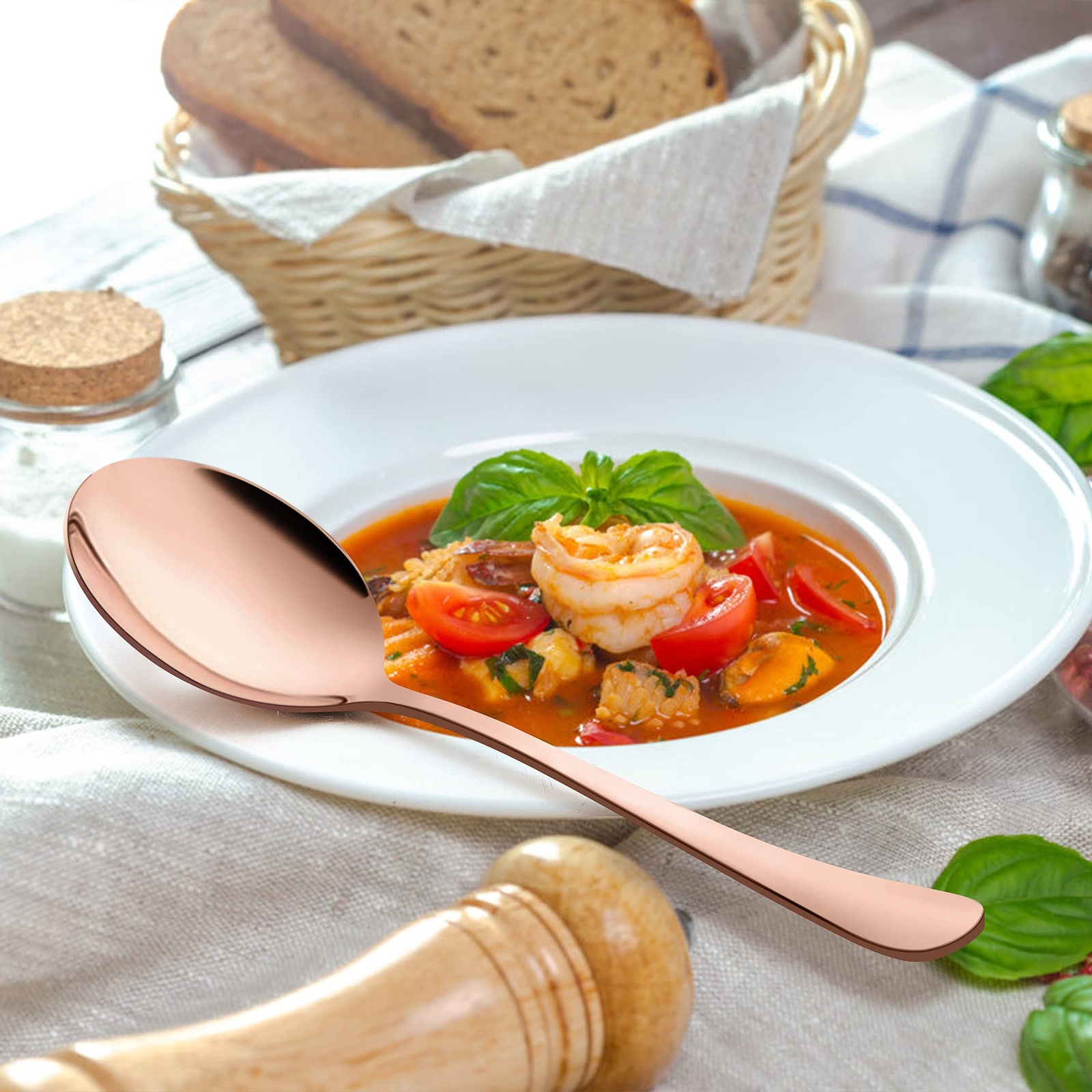 6Pack Stainless Steel Large Serving Spoon Dinner Buffet Catering Serving Spoons