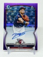 2023 Bowman Chrome Maick Collado Auto 53/250 Cleveland Guardians