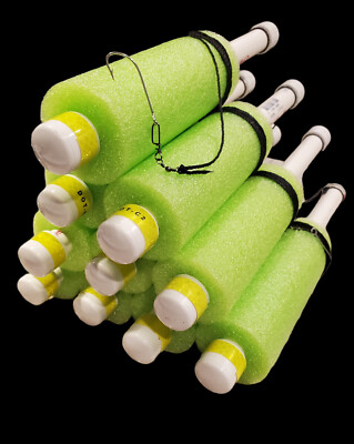 Cajun Catfish Noodle fishing Jugs Green lot of 10 “Weighted