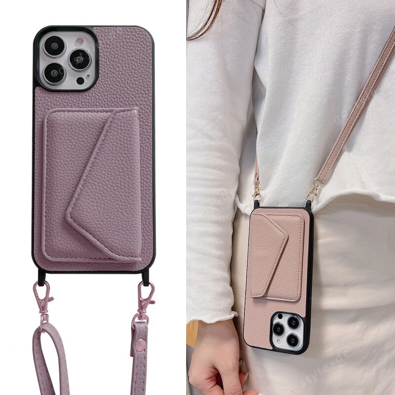 Crossbody Lanyard phone Case For iphone 14 15 Pro Max 13 12 Mini 11 XR XS  Plus Neck Rope Necklace Strap Cord Silicone With Cover