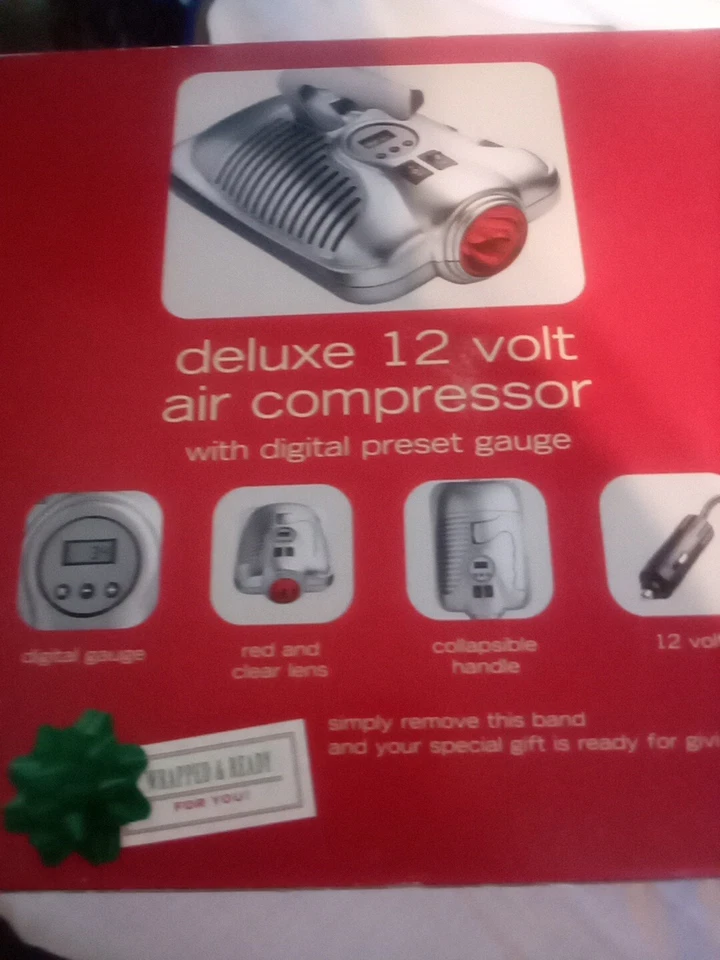 Compresor de aire de lujo de 12 voltios con medidor digital preestablecido Foto 3 de 4