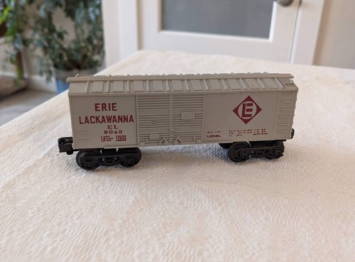 Lionel O Gauge Train Car #9043 Grey Erie Lackawanna Freight Car - Picture 1 of 5