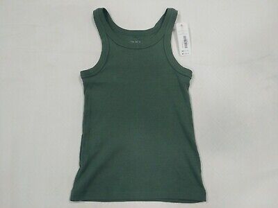 Gymboree Girls Clothes Size L 10-12 Solid Olive Green Kids Sleeveless Tank Top 