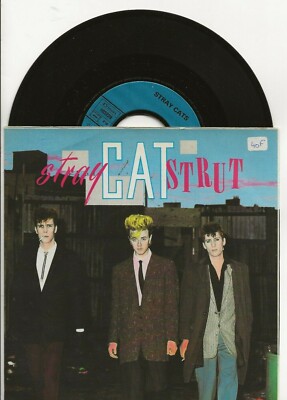 STRAY CATS STRAY CAT STRUT ORIGINAL 1981 SINGLE FROM FRANCE + PIC COVER
