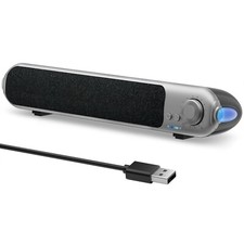 Powerful Soundbar Light Effects USB Computer Speaker for Desktop PC  Laptop V21
