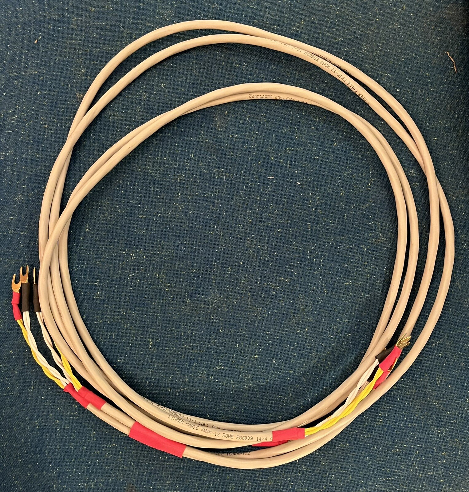 Kimber Kable Kwik 12 ROHS 9 ft. Pair Loudspeaker Spade Audiophile Cables eBay