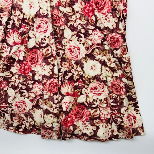 Maxi Vestido Chaps Para Mujer Talla 2XL Sin Mangas Floral Rosa Burnout Imperio Cuello en V - Imagen 4 de 14