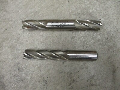 Pair Weldon 3/4  4 Flute HSS Endmill