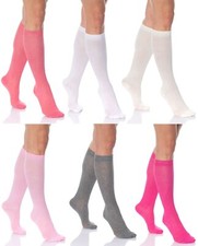 Over the Calf Combed Cotton Socks for Women Colorful Patterned 6 Pairs size 9-11