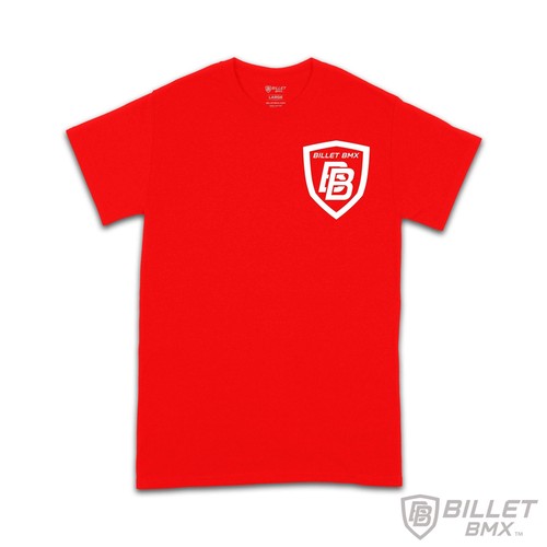 BILLET BMX SHIELD LOGO T-SHIRT RED - Picture 2 of 8