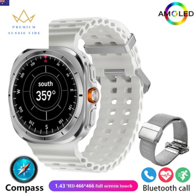 For Samsung Galaxy Watch 7 Ultra Smart Watch GPS Compass SOS Outdoor Sports Watc