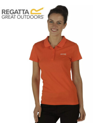 Regatta Maverik III Polo Active Top Pumpkin Orange Sonnenschutz schnelltrocknend