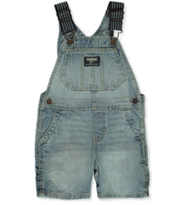 NEW OshKosh B'Gosh Boys' Denim Shortalls Light Wash Size 3T