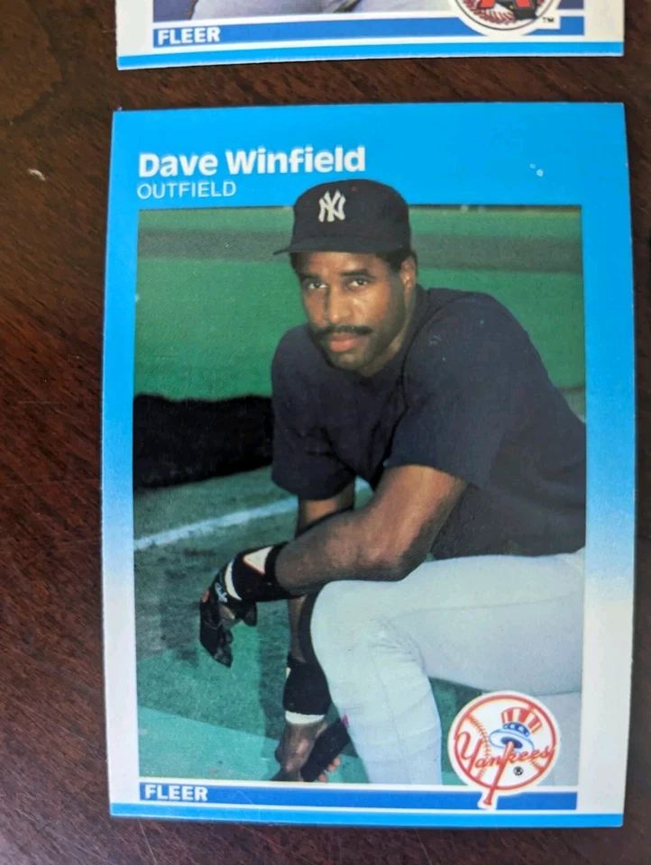 23 张卡套装 1987 年 Fleer 棒球卡 Dave Winfield Rickey Henderson Jim Rice + — 第 2/4 张图片