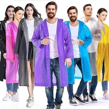 Raincoat Waterproof Poncho Reusable Plastic Adult Camping Festival Rain Coat